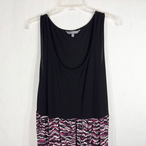 Daisy Fuentes Plus Size 3X Maxi Dress Black Pink Color Block Sleeveless 789 - Picture 5 of 9